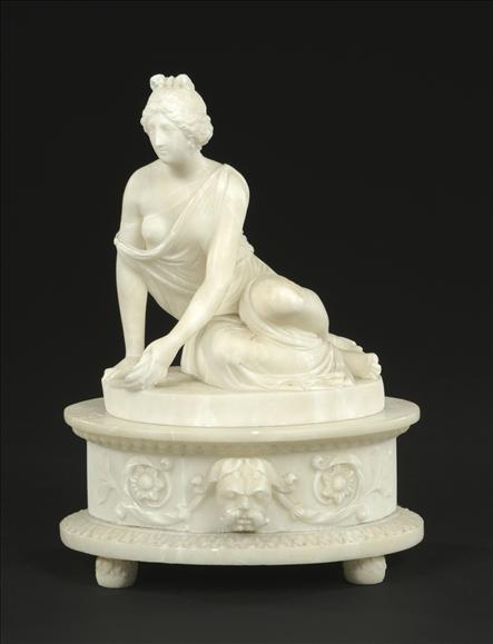 Appraisal: A late th century Italian white marble figure of a