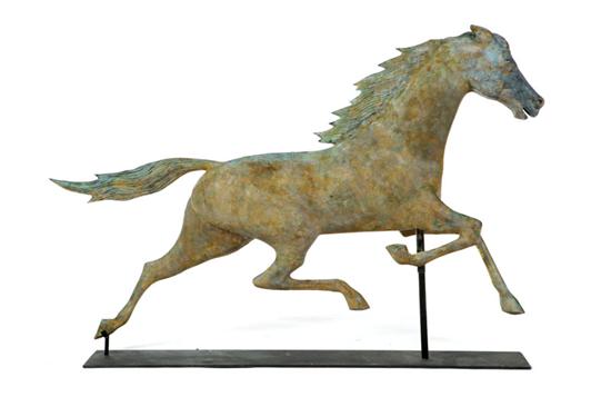 Appraisal: RUNNING HORSE WEATHERVANE American late th century copper and zinc