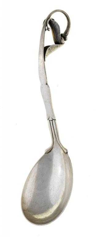 Appraisal: GEORG JENSEN A DANISH SILVER SAUCE LADLE marks of the