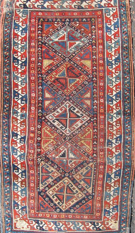 Appraisal: A Kazak rug late th early th century the indigo