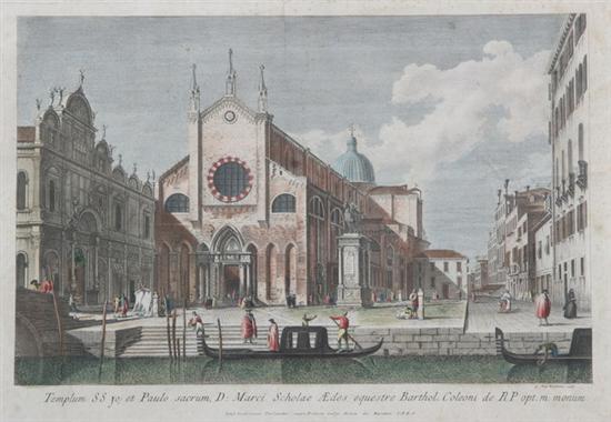 Appraisal: GIAMBATTISTA BRUSTOLONI Italian - View of the Church of SS