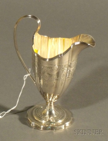 Appraisal: George III Silver Creamer London Peter and Anne Bateman makers