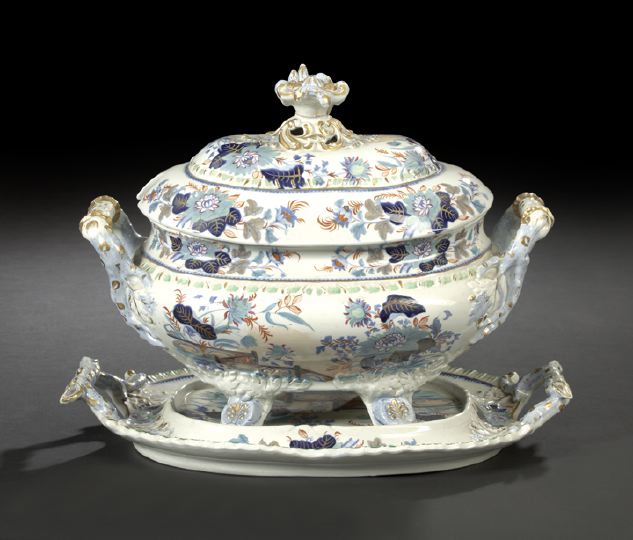 Appraisal: Fine Hicks and Meigh Staffordshire Ironstone Covered Two-Handled Soup Tureen