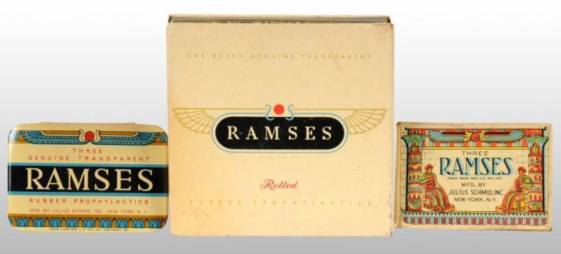 Appraisal: Lot of Ramses Condom Containers Description Includes one tin and