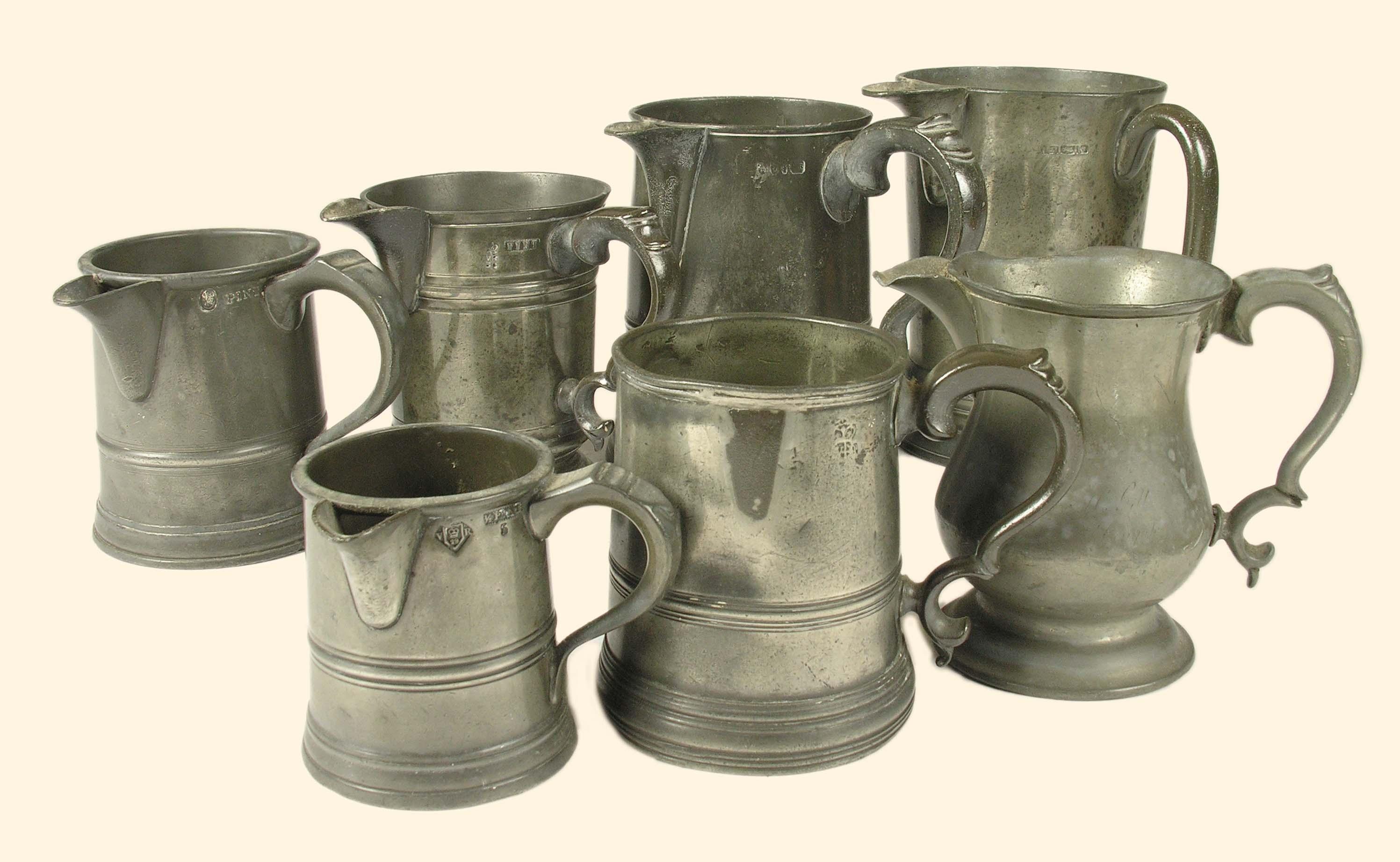 Appraisal: A Victorian pewter spouted pint mug