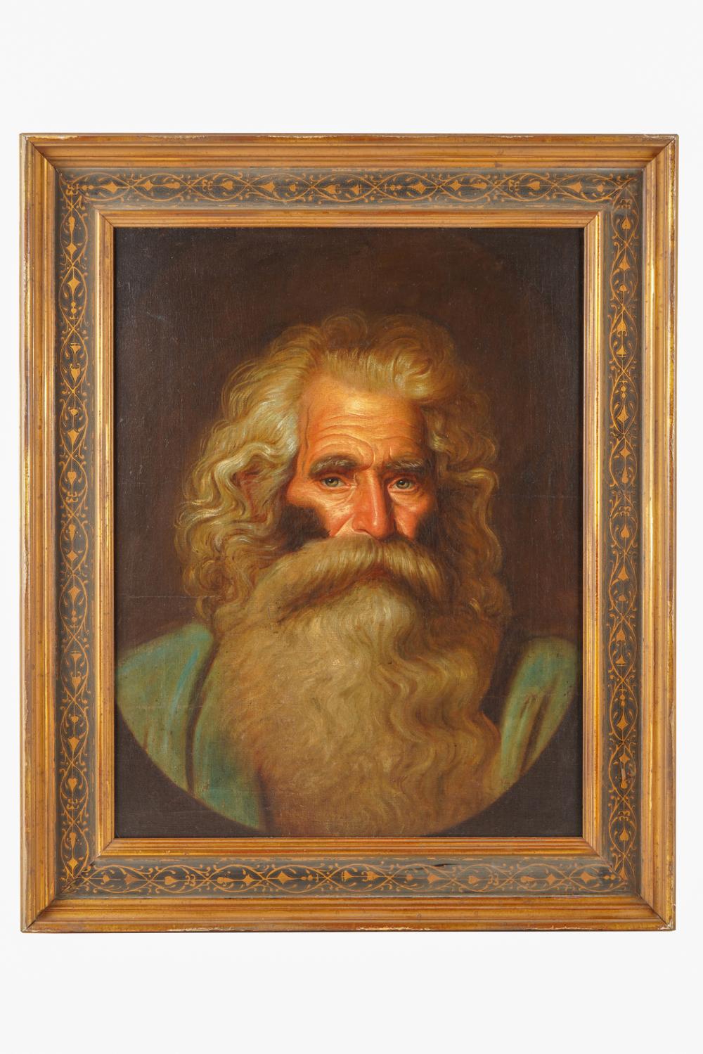 Appraisal: PORTRAIT OF BEARDED MANItalian School oil on canvas relined on