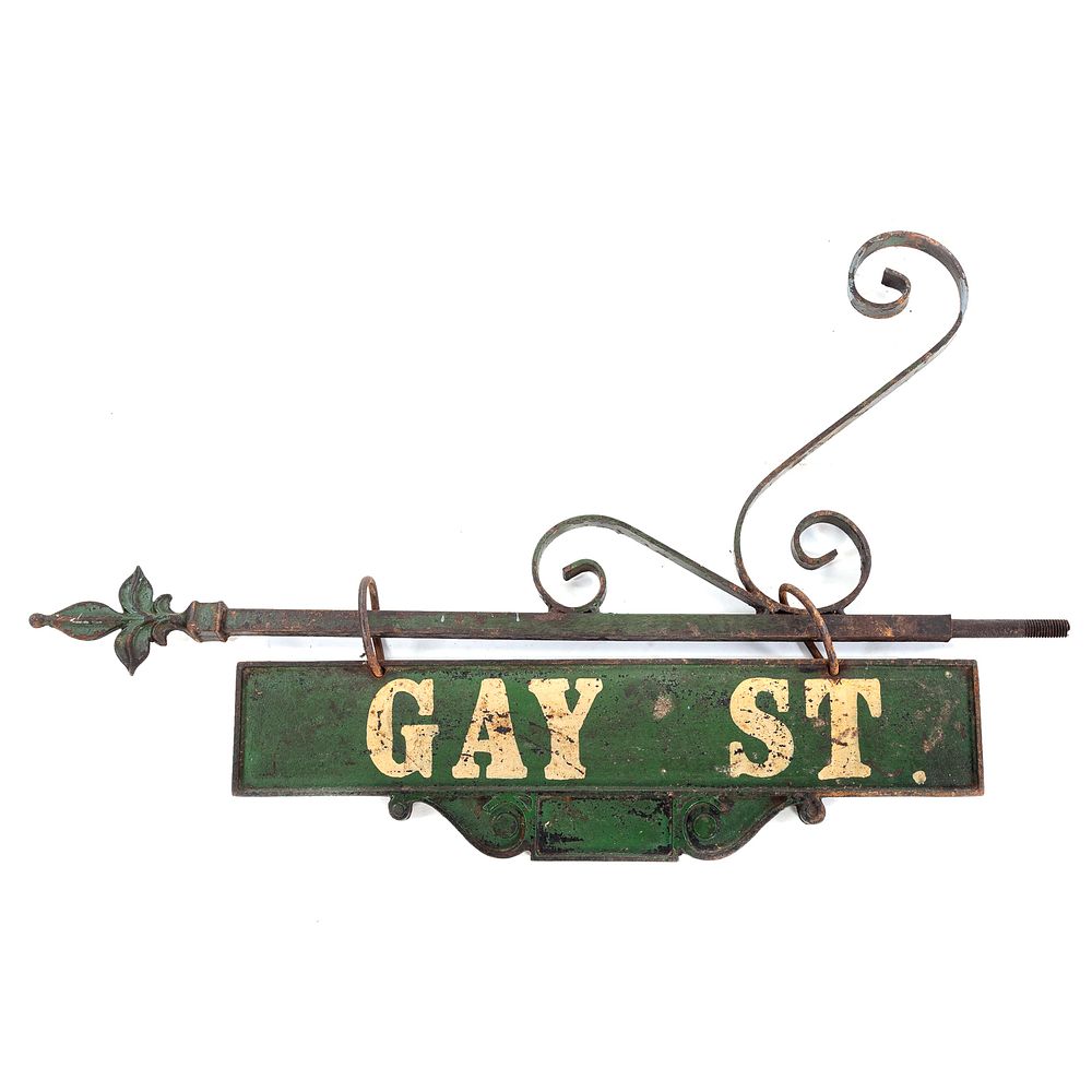 Appraisal: Early Baltimore Street Sign Bracket Gay Street Late th early