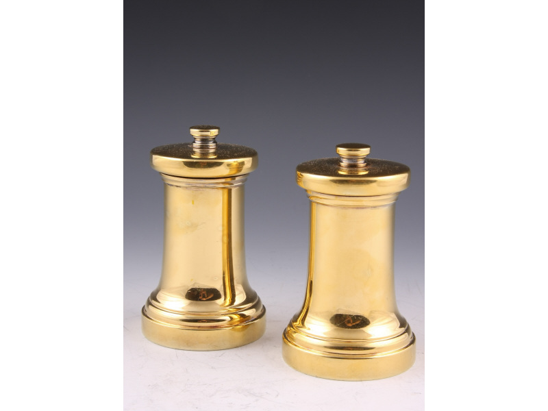 Appraisal: Pair of Tiffany Co Sterling Gilt Pepper Mills one marked