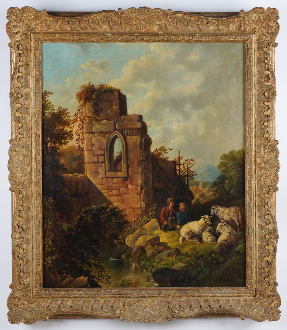 Appraisal: CAPRICCIO LANDSCAPEoil on canvas unsigned Condition with two visible patches