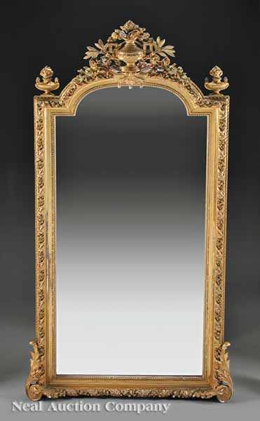 Appraisal: A Very Good Napoleon III Carved and Gilded Mirror mid-