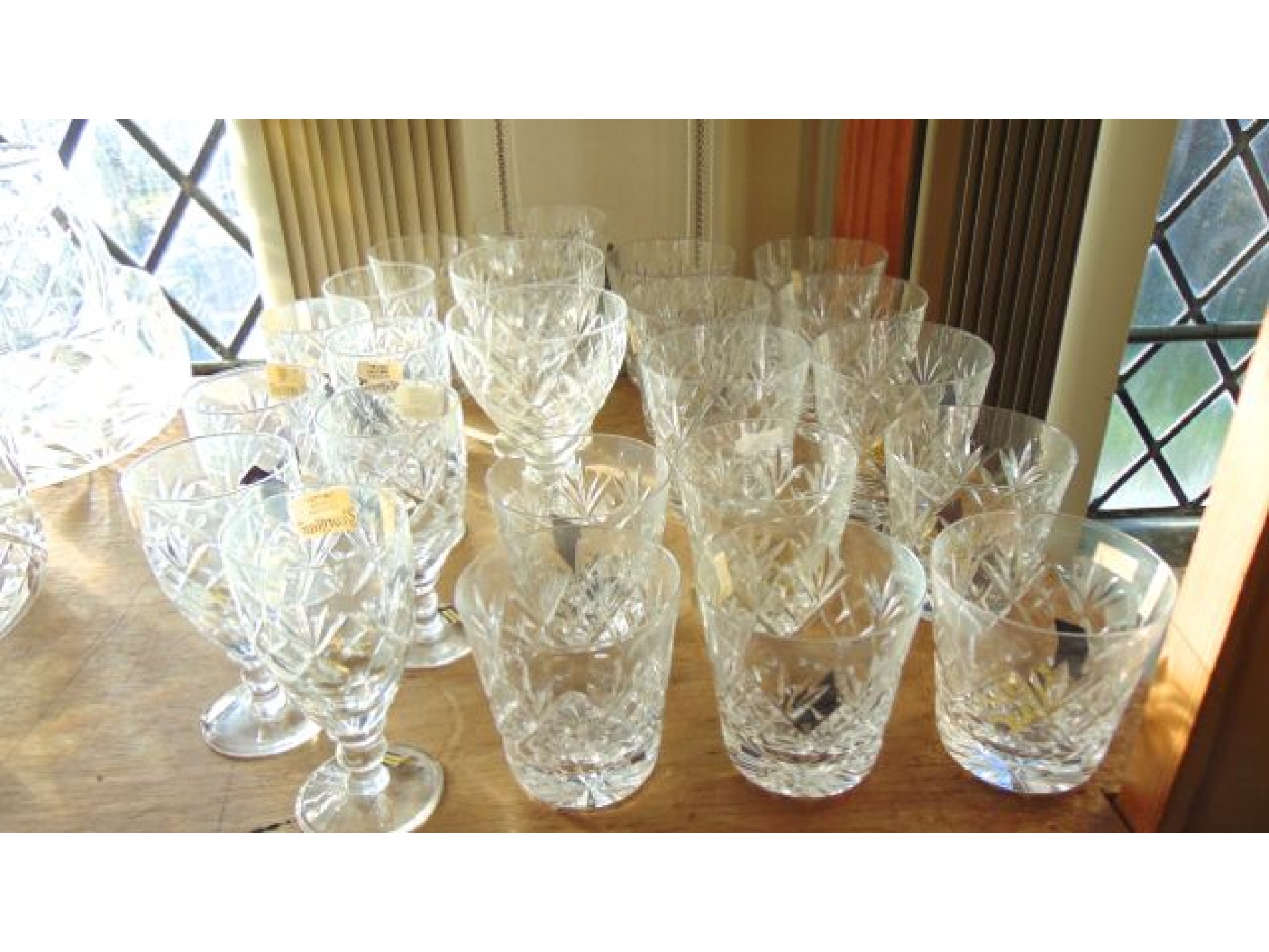 Appraisal: A suite of Webb Corbett lead crystal drinking glasses to