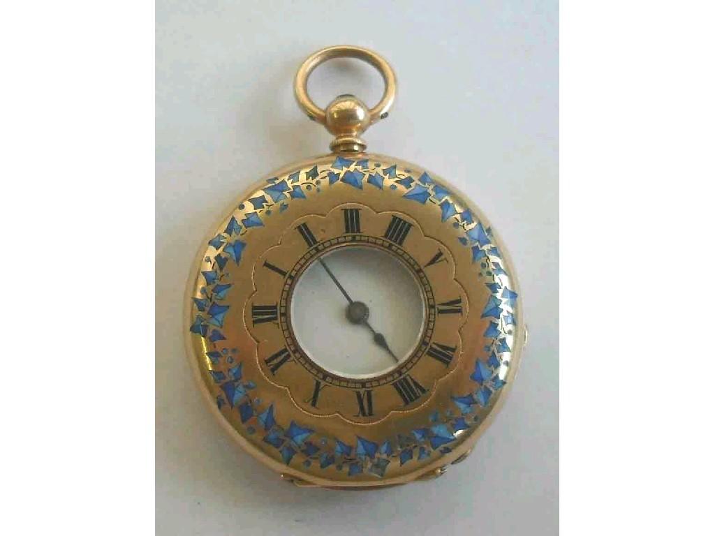 Appraisal: ct lever hunter pocket watch jewelled bar movement with gold