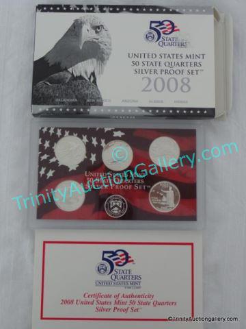 Appraisal: US Mint State Quarter Silver Proof Set Issued in -