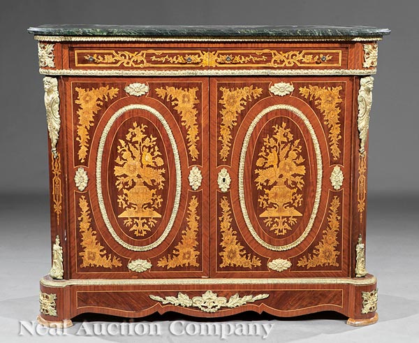 Appraisal: An American Renaissance Carved and Ebonized Marquetry Center Table c