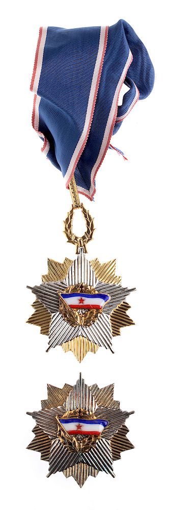 Appraisal: YUGOSLAVIA ORDER OF THE BANNER GRAND OFFICER SET YUGOSLAVIA ORDER