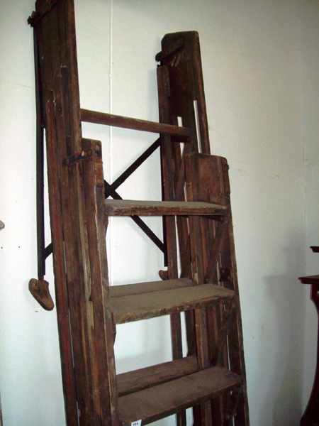 Appraisal: A RARE ANTIQUE A FRAMED EXTENSION LADDER