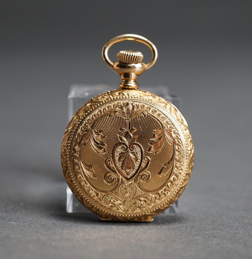 Appraisal: LADIES WALTHAM -KARAT YELLOW-GOLD HUNTING CASE POCKET WATCH GROSS DWT