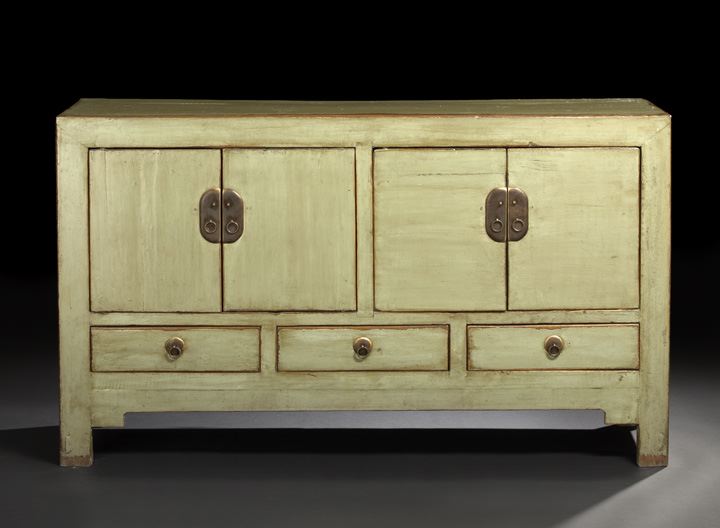 Appraisal: Chinese Provincial Lacquered Sideboard second half th century the rectangular