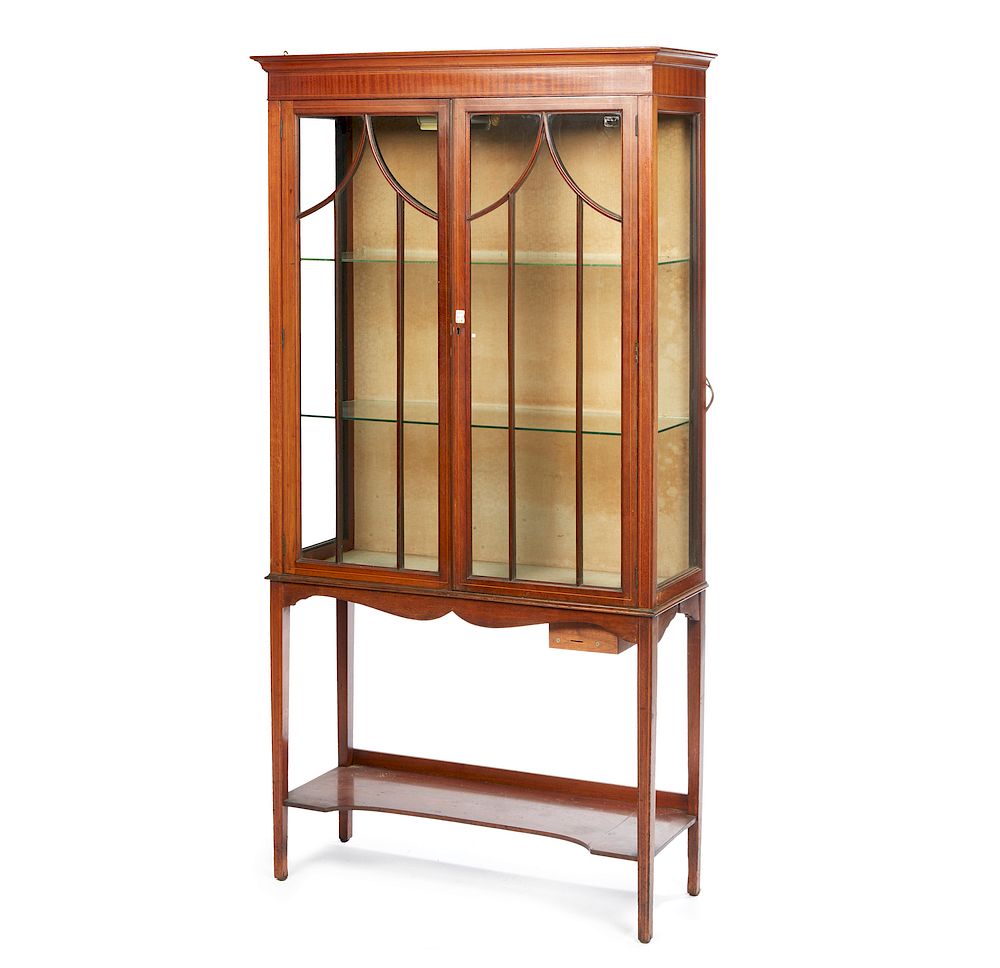 Appraisal: Glass Front Display Cabinet Glass front display cabinet with lower