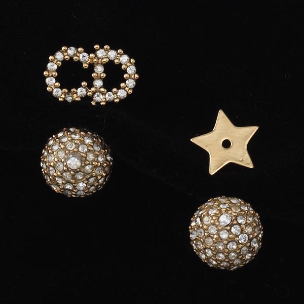 Appraisal: DIOR CRYSTAL AND STAR LA PETITE TRIBAL EARRINGS x Dior