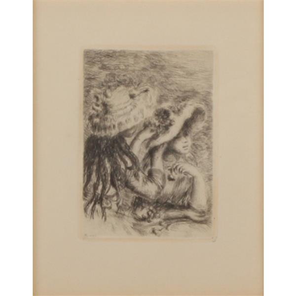 Appraisal: Pierre Auguste RenoirLe Chapeau Epingleetching with drypoint on laid paper