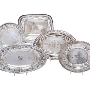 Appraisal: Five American Silver Serving Dishes Late th Early th Century