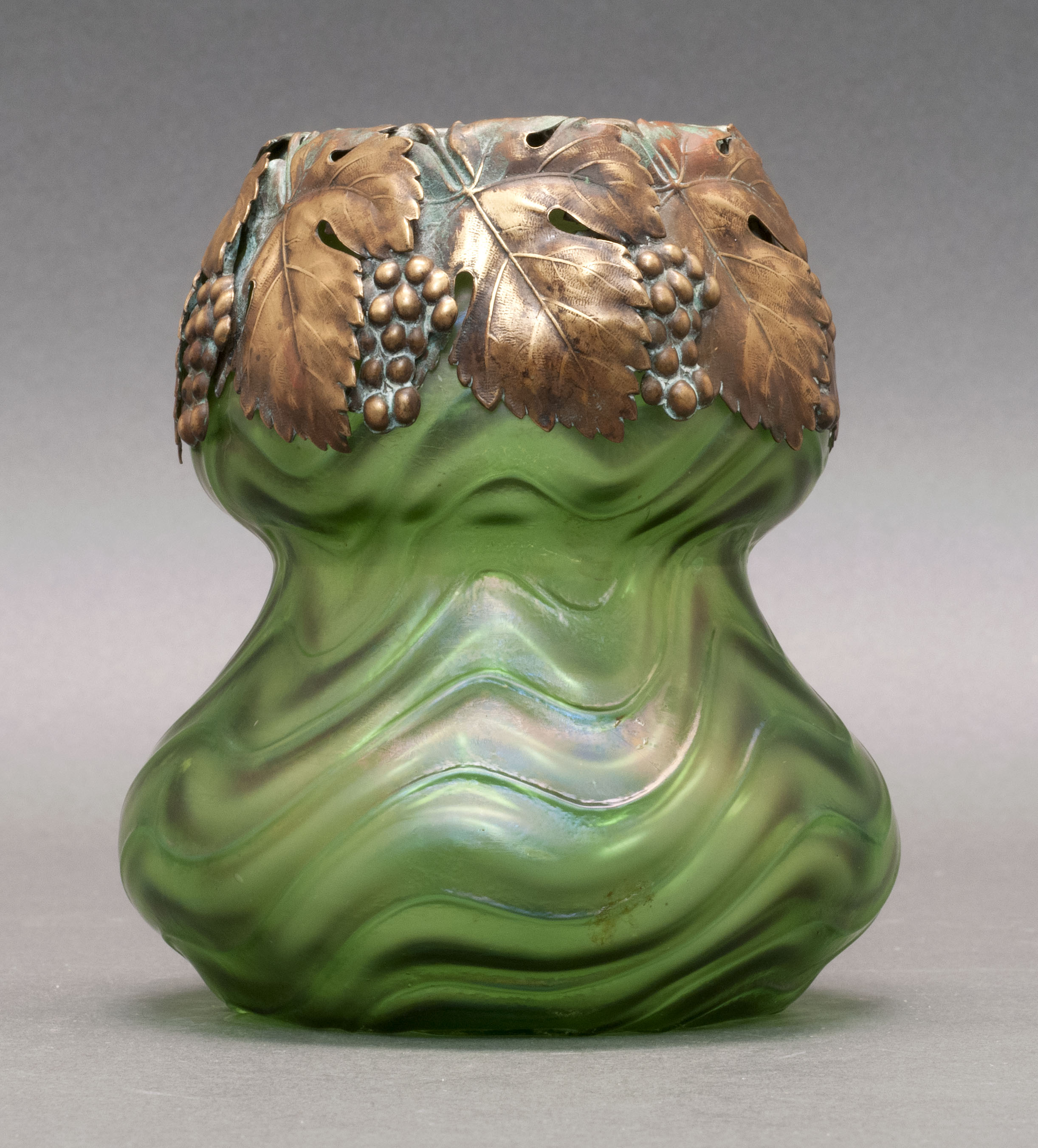 Appraisal: AUSTRIAN ART GLASS VASE Late th Early th CenturyIn iridescent