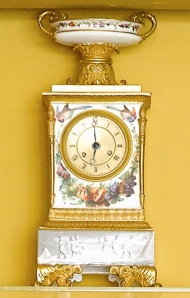 Appraisal: French Neoclassical porcelain clock th century