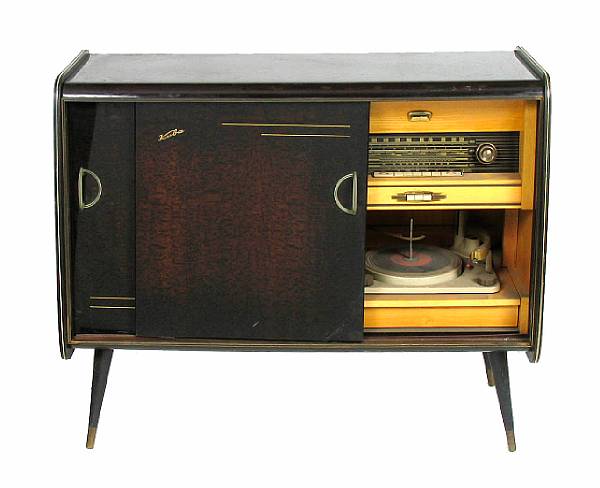 Appraisal: A Kuba 'Vitrine V ' stereo cabinet circa with fitted