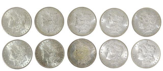 Appraisal: lot of U S Morgan uncirculated silver dollars 'O'