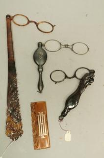 Appraisal: pc Victorian Accessories one silver lorgnett pc Victorian Accessories one