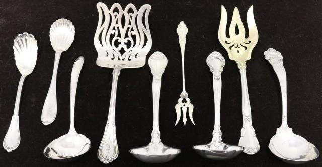 Appraisal: STERLING SILVER SERVING PIECES TO INCLUDEGORHAM TOWLE ETC TO LONG