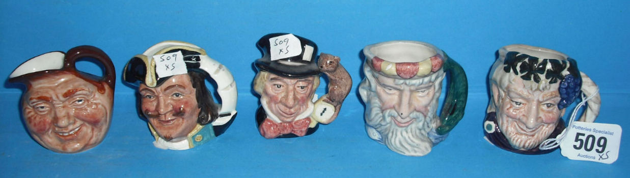 Appraisal: Royal Doulton miniature Character jugs Mad Hatter D Neptune D