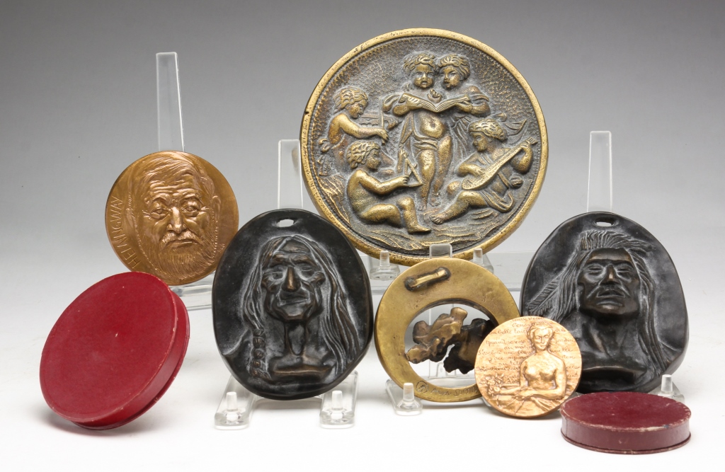 Appraisal: SIX SMALL BRONZE PIECES American and European th and th