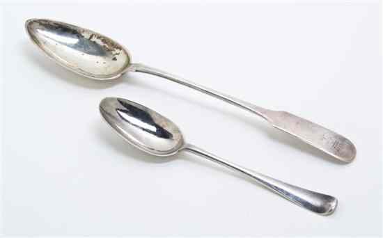 Appraisal: A Scottish Silver Stuffing Spoon th century maker's mark RK