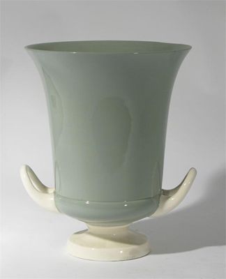 Appraisal: A Wedgwood earthenware twin-handled vase designed by Keith Murray urn