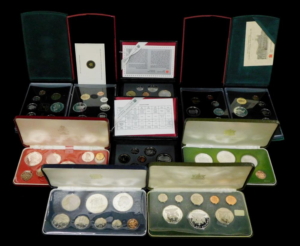 Appraisal: COINS LOT OF TEN SETS INCLUDING SIX CANADIAN PROOF SETS