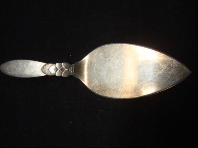 Appraisal: Georg Jensen sterling cake knife From a NJ estate Dimensions