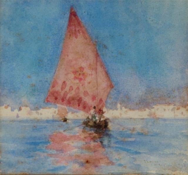 Appraisal: HENRY SCOTT TUKE - 'Venice' signed and dated watercolour x