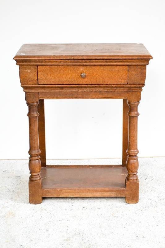 Appraisal: A FRENCH PROVINICAL TWO TIER SIDE TABLE A FRENCH PROVINICAL