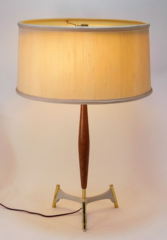 Appraisal: C MCM Modern Space Age Saucer Table Lamp United States