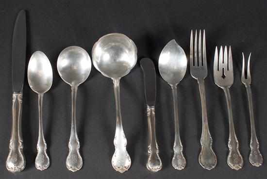 Appraisal: Set of American sterling silver flatware and serving pieces in