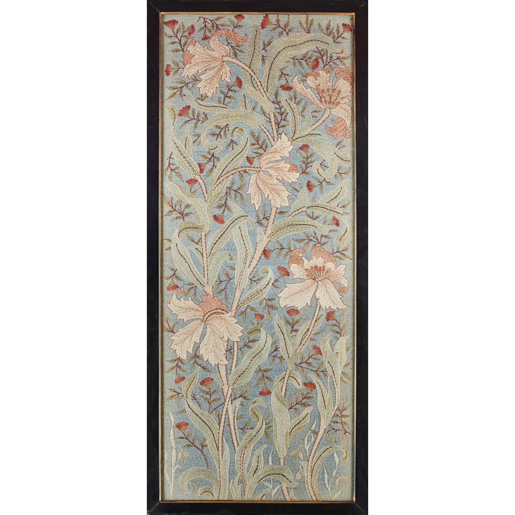 Appraisal: JOHN HENRY DEARLE - FOR MORRIS CO 'PARROT TULIP' SILKWORK