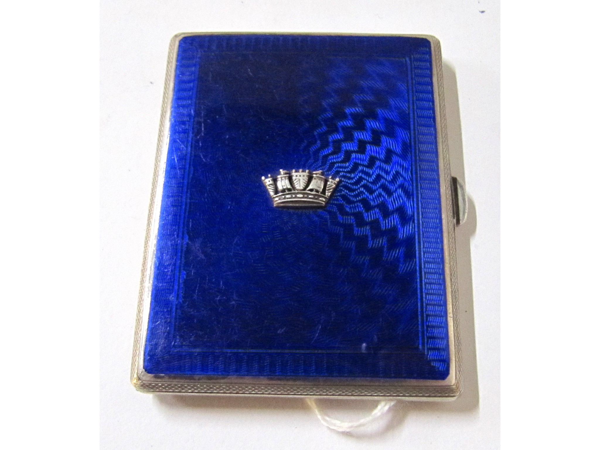 Appraisal: A silver and enamel cigarette case Birmingham