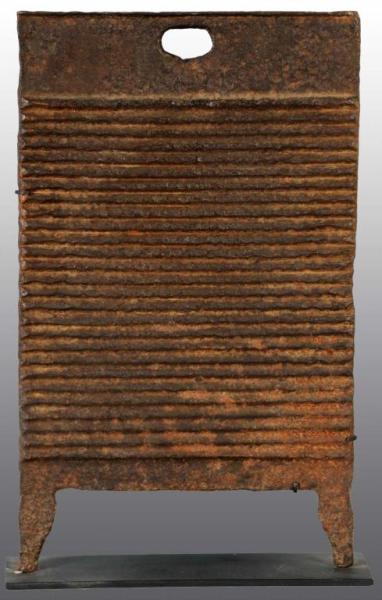 Appraisal: Cast Iron Washboard Description Horizontal style Includes custom stand Condition