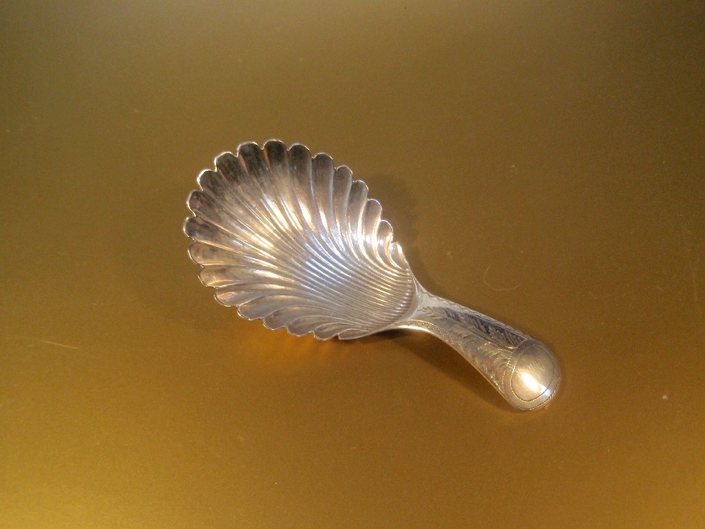 Appraisal: A shell shaped bowl caddy spoon Birmingham maker Joseph Taylor