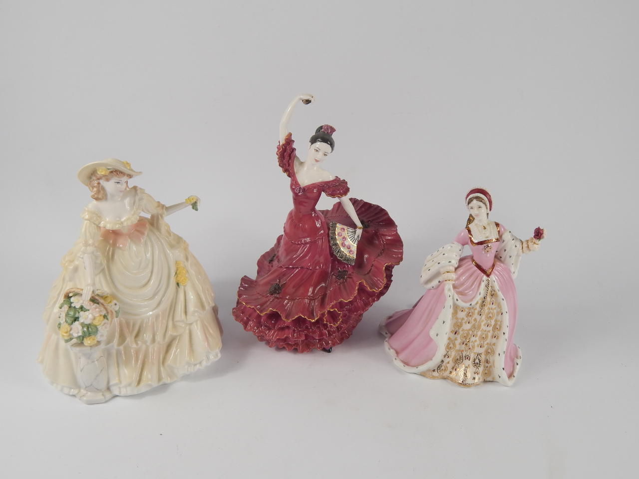 Appraisal: Two Coalport porcelain figures Harvest Gold and Flamenco and a