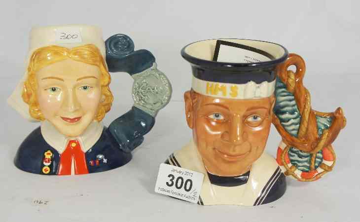 Appraisal: Royal Doulton Intermediate Sized Character Jugs The Sailor D and