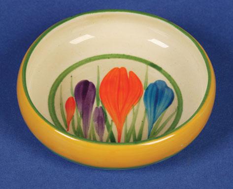 Appraisal: A CLARICE CLIFF BIZARRE VASE decorated with the crocus pattern