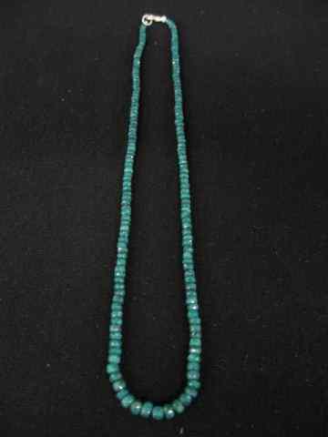 Appraisal: Emerald Necklace faceted graduated beads '' long carats total